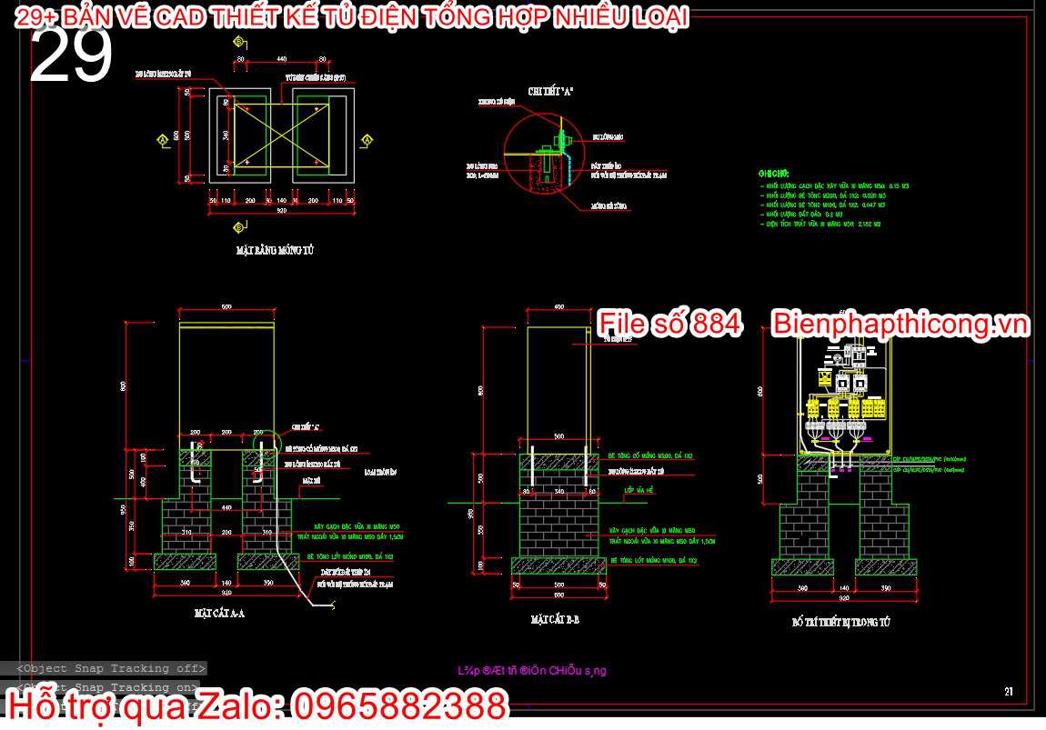 Bản vẽ cad tủ điện.