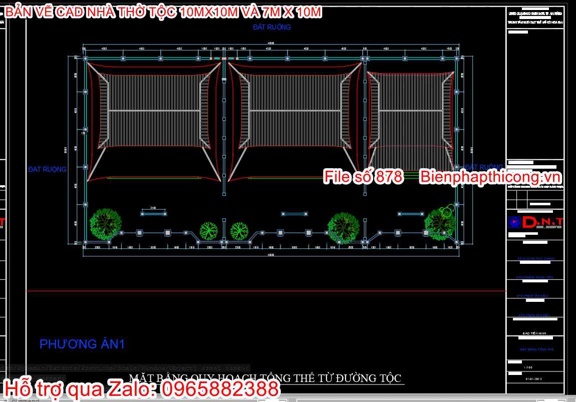 Mặt bằng mái nhà thờ họ cad.