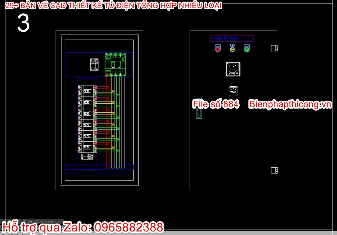 Bản vẽ autocad tủ điện.