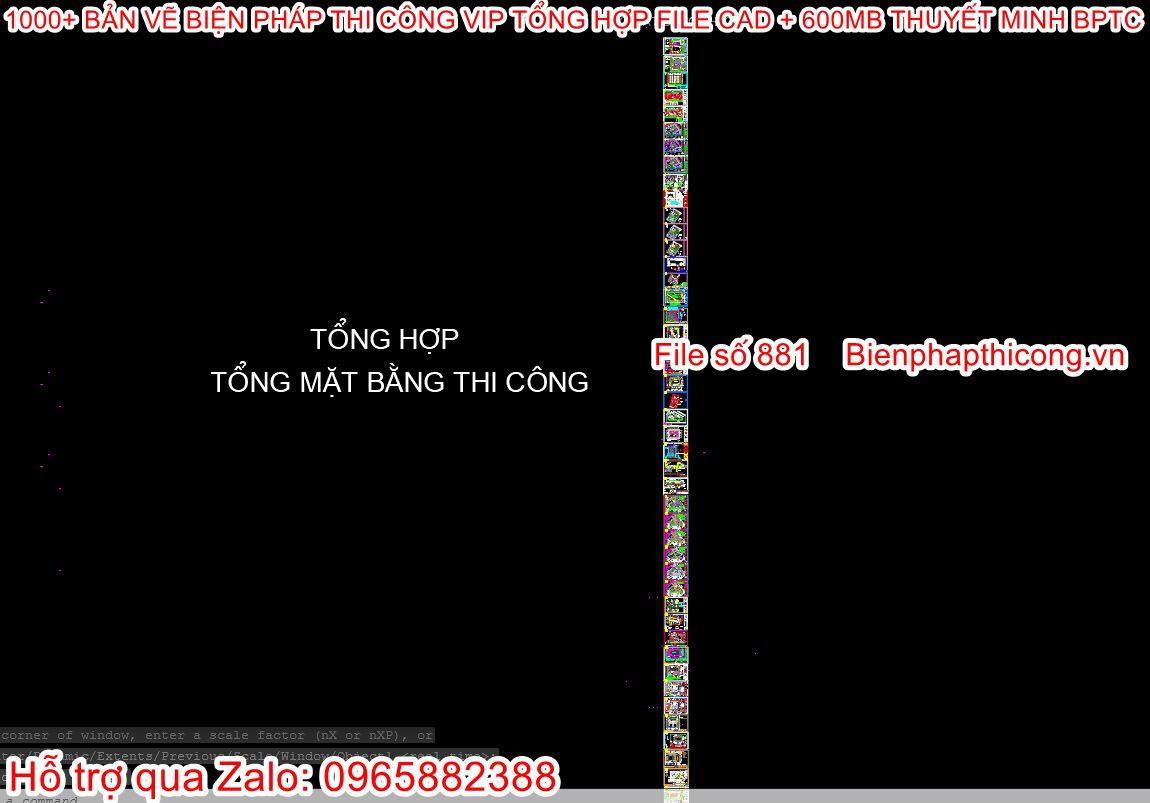 Tổng hợp mặt bằng biện pháp thi công cad.