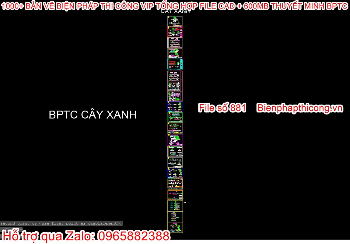 Bản vẽ bptc cây xanh cad.