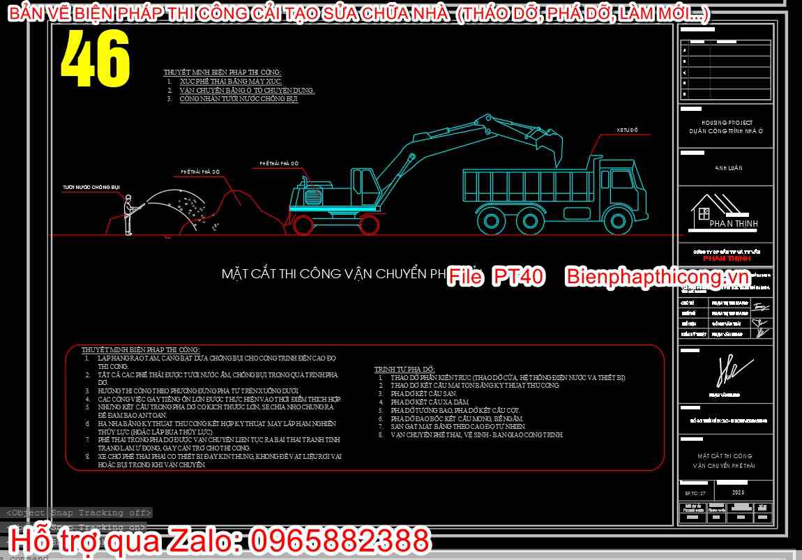 Biện pháp vận chuyển phế thải sau phá dỡ.
