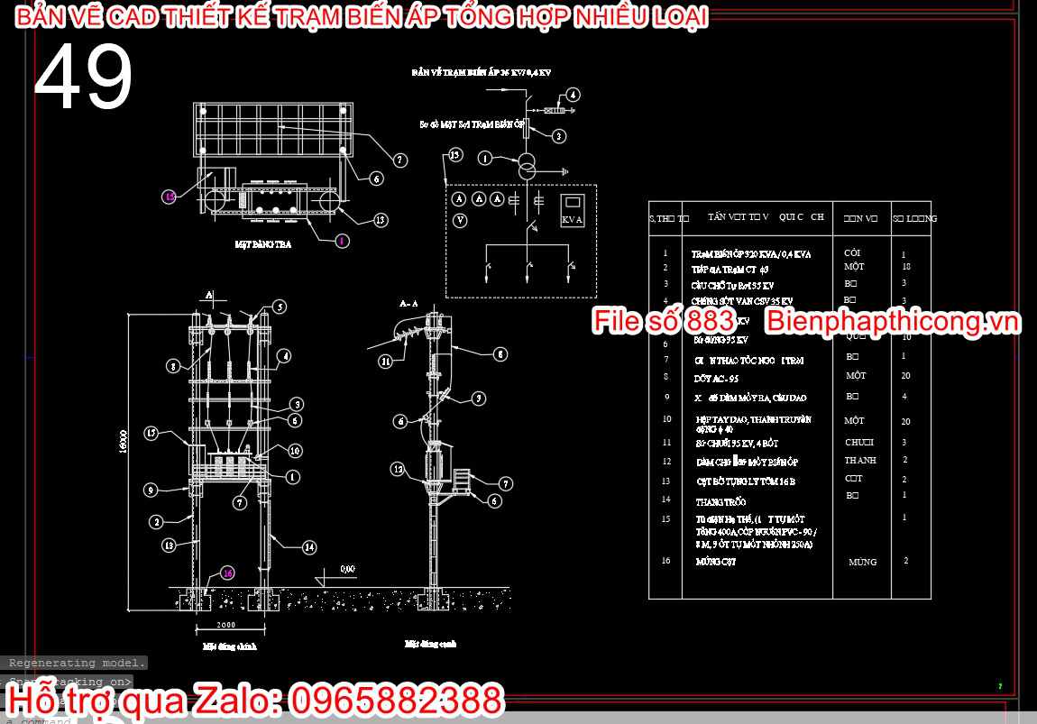 File thiết kế trạm biến áp.