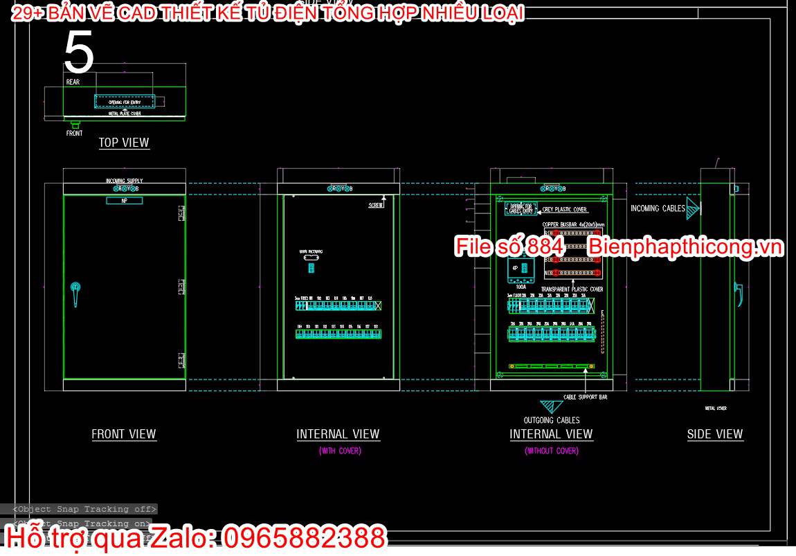 Mẫu bản vẽ cad tủ điện.