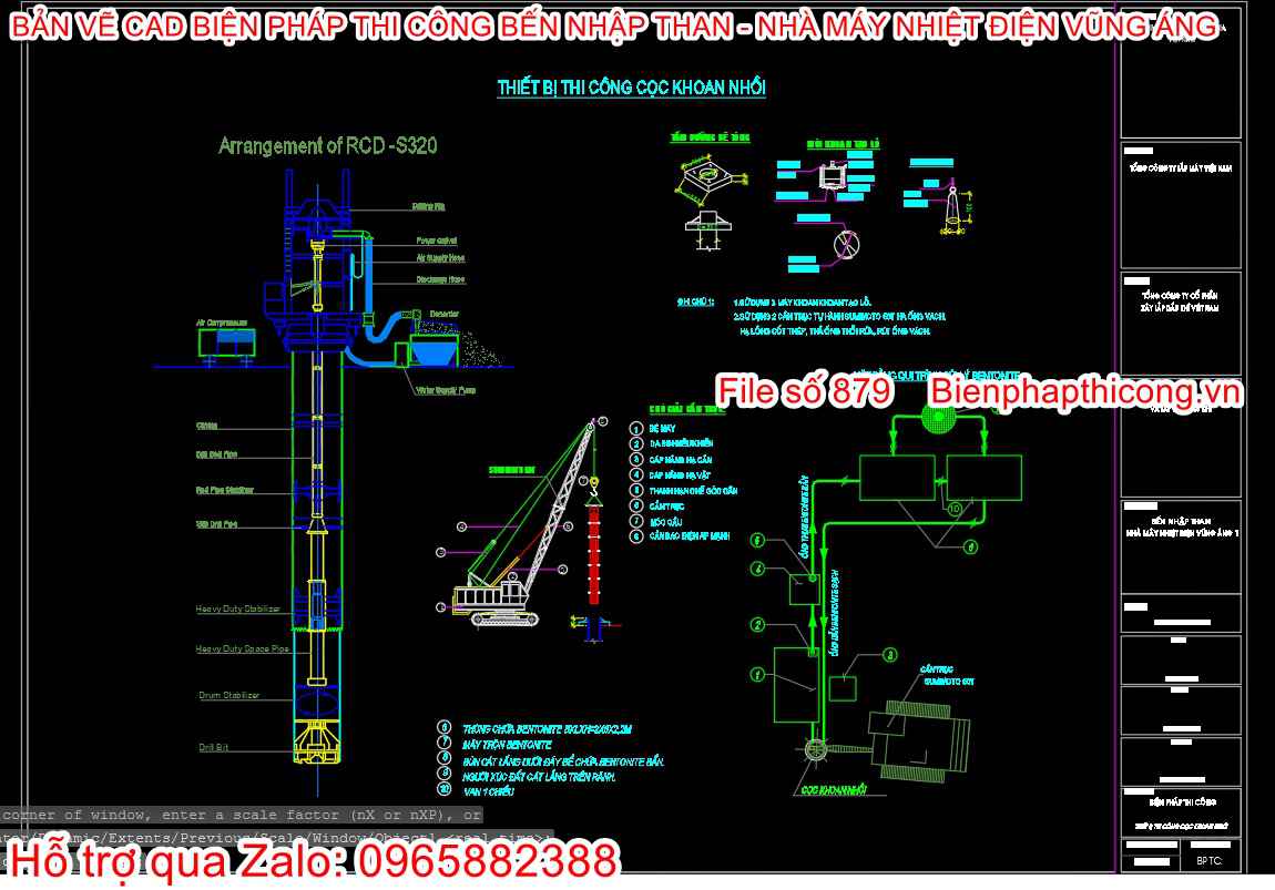 Thiết bị thi công cọc khoan nhồi.