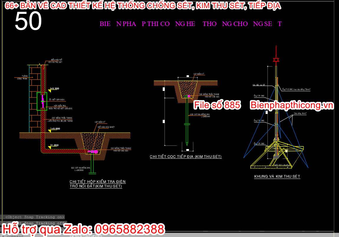 Bản vẽ thiết kế hệ thống chống sét.