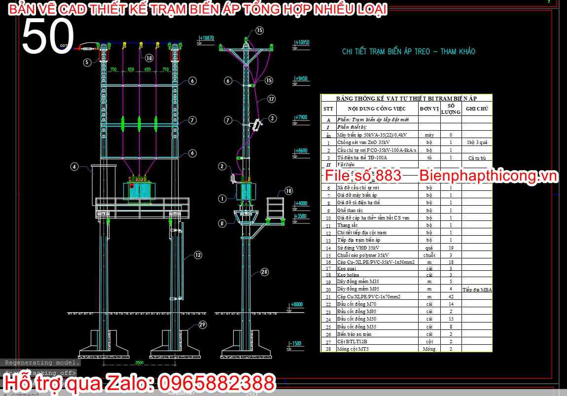 File thiết kế trạm biến áp.