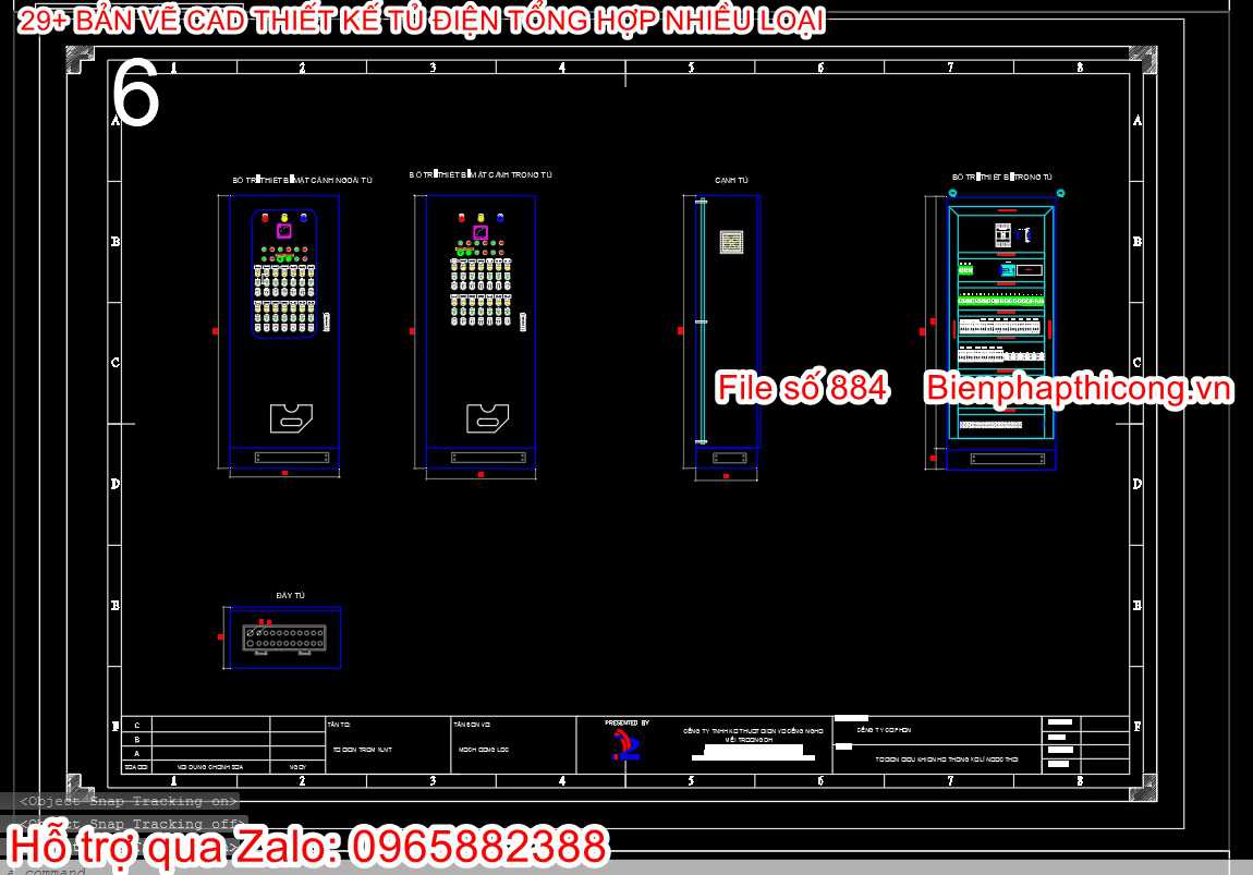 Bản vẽ autocad tủ điện.