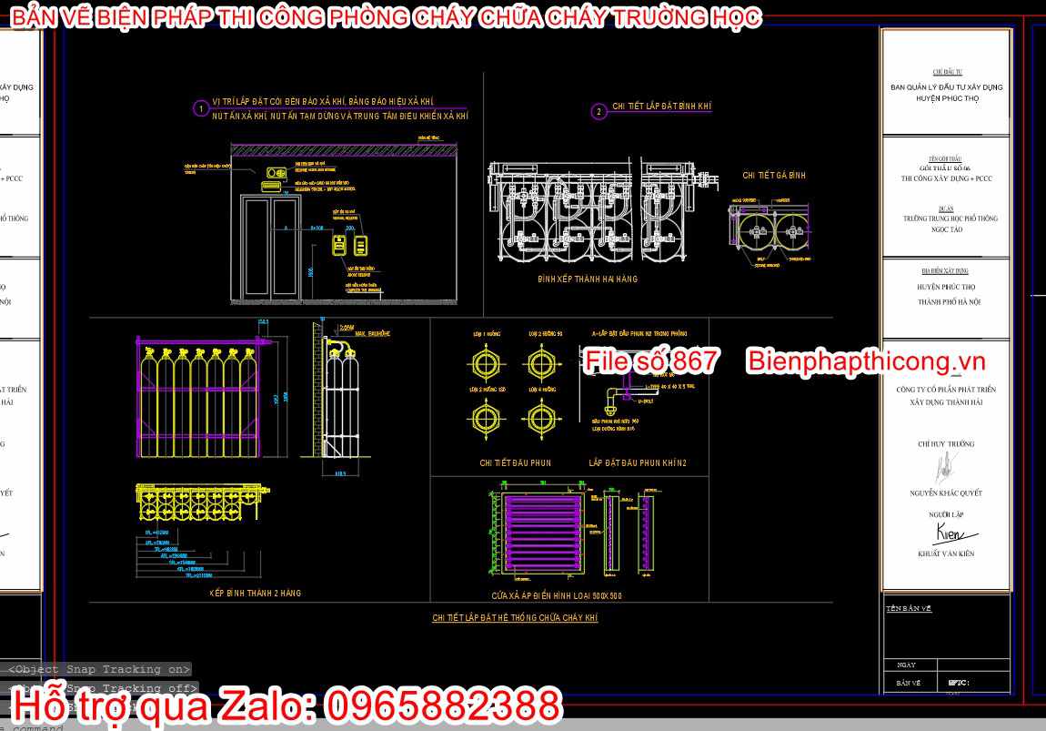 Bản vẽ biện pháp thi công pccc khí.