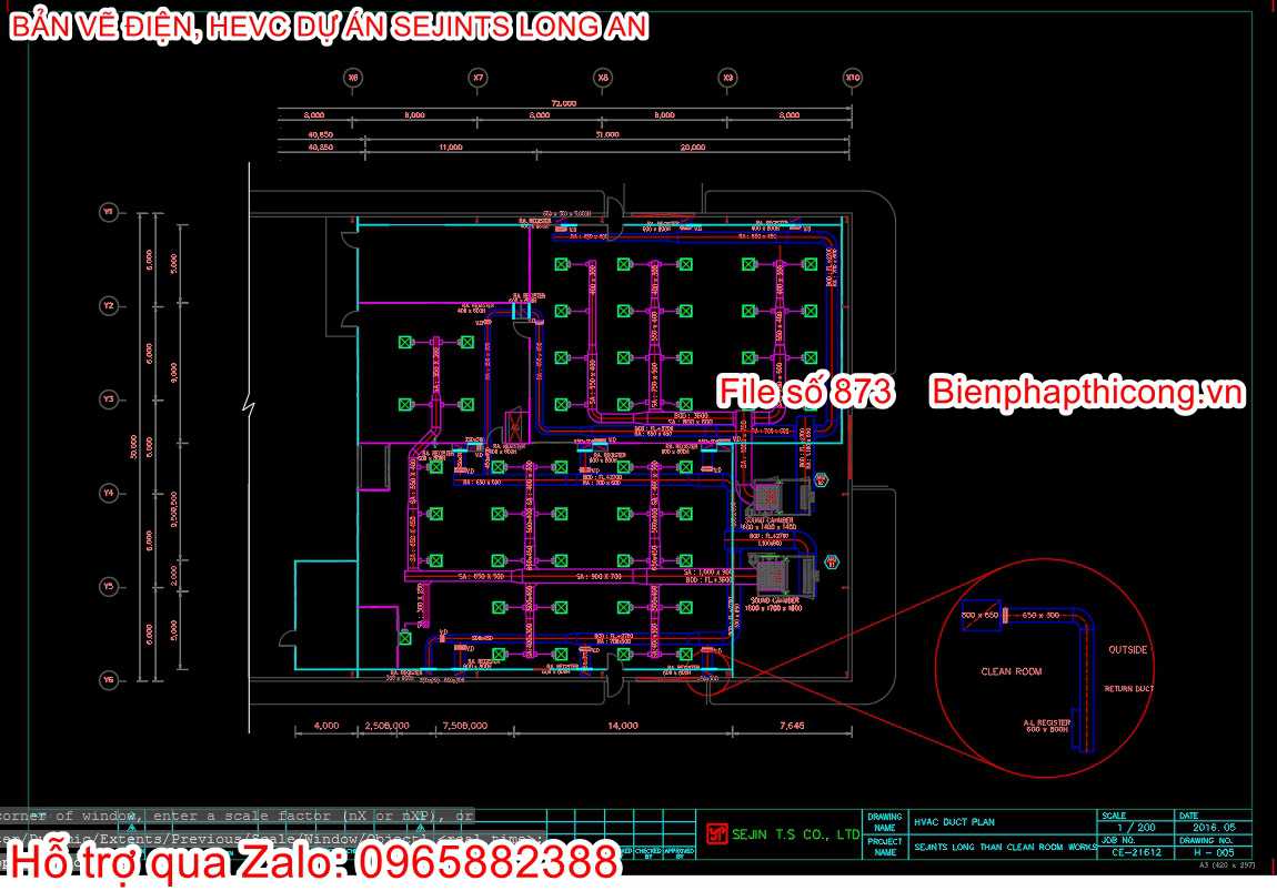 Tải bản vẽ cad thiết kế hevc duct plan.