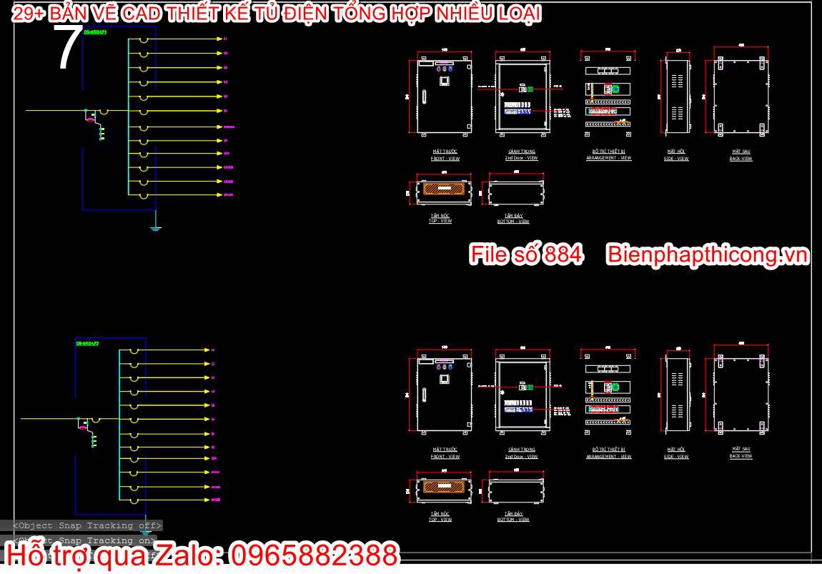 Thư viện bản vẽ autocad tủ điện.