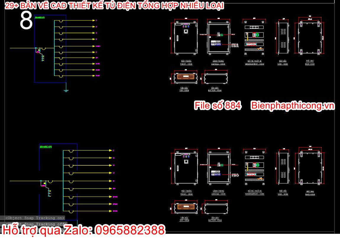 Mẫu bản vẽ cad tủ điện.