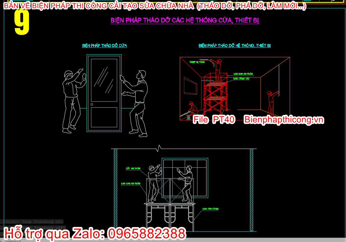 Biện pháp tháo dỡ các hệ thống cửa, thiết bị.