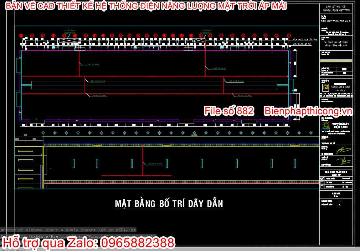 Mặt bằng bố trí dây dẫn.