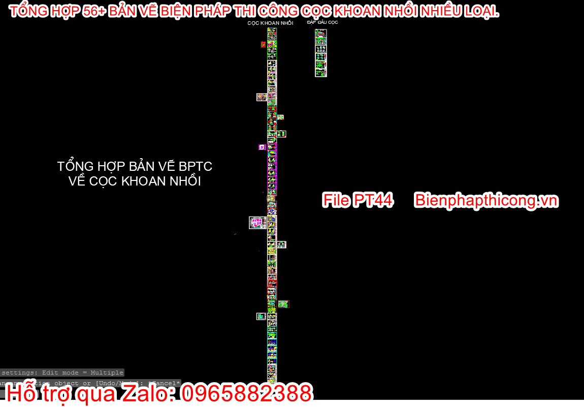 Tải bản vẽ biện pháp thi công cọc khoan nhồi tổng hợp.