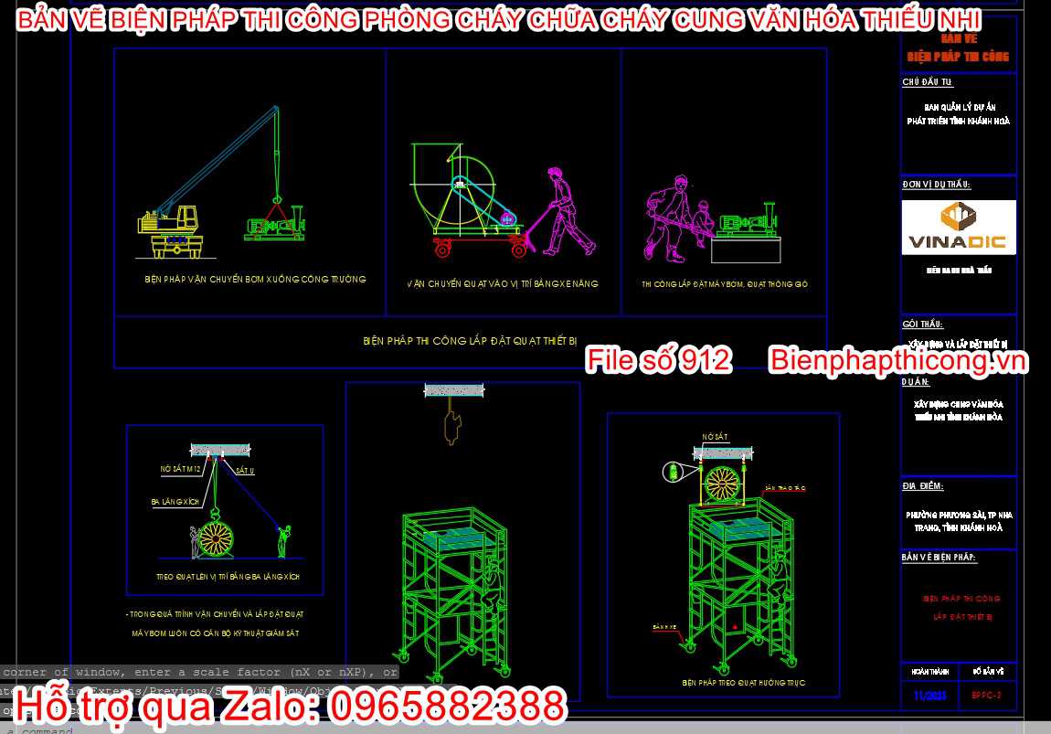 Biện pháp thi công lắp đặt thiết bị phòng cháy chữa cháy.