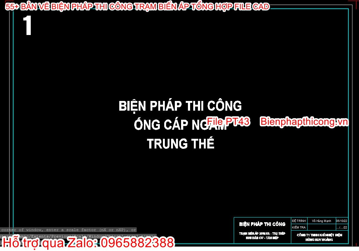 Biện pháp thi công ống cáp ngầm trung thế.