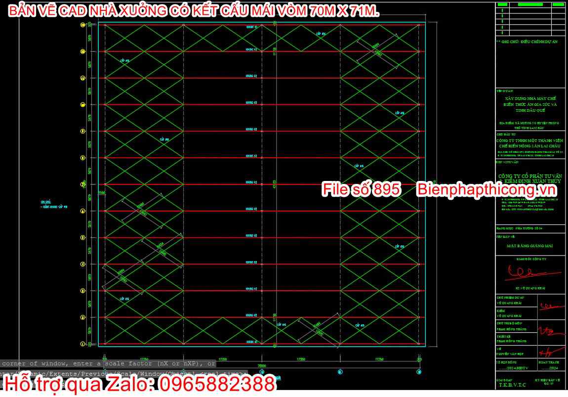 Bản vẽ thiết kế nhà khung thép có kết cấu mái vòm.