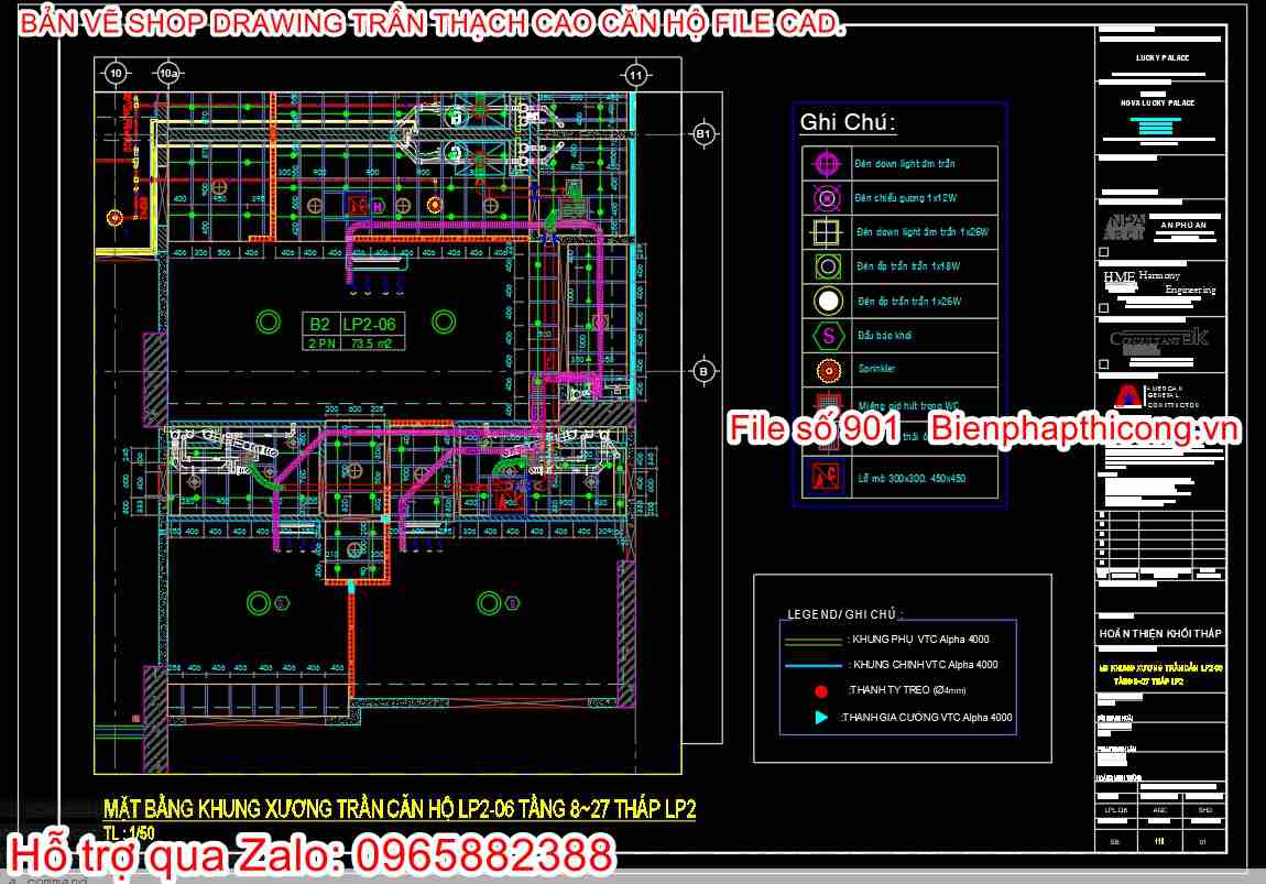 Donwload shop drawing trần thạch cao.