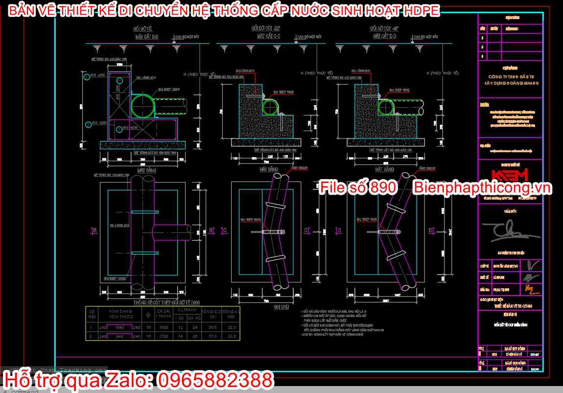 File thiết kế di chuyển hệ thống cấp nước sinh hoạt cad.