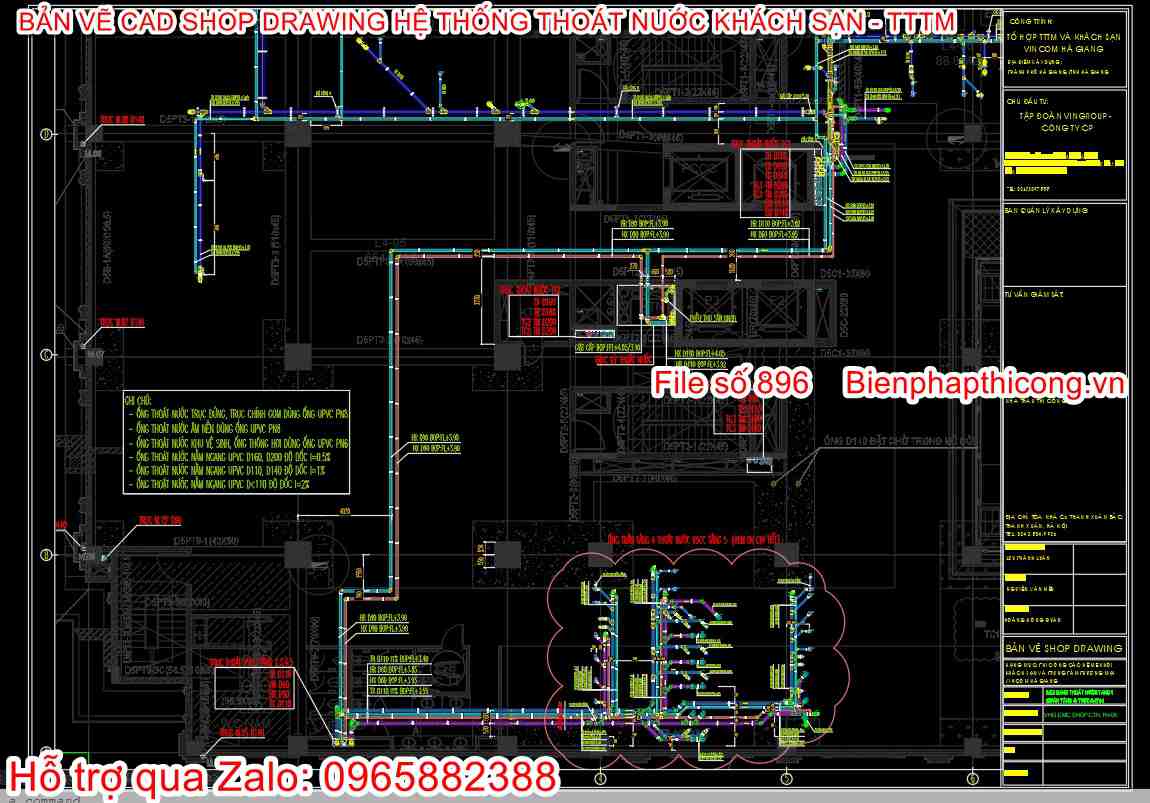 File thiết kế thoát nước shop drawing.