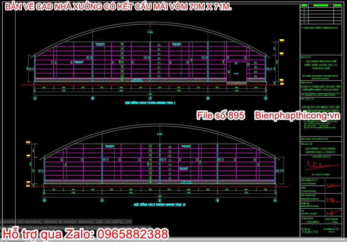 File thiết kế vách thưng mái vòm.