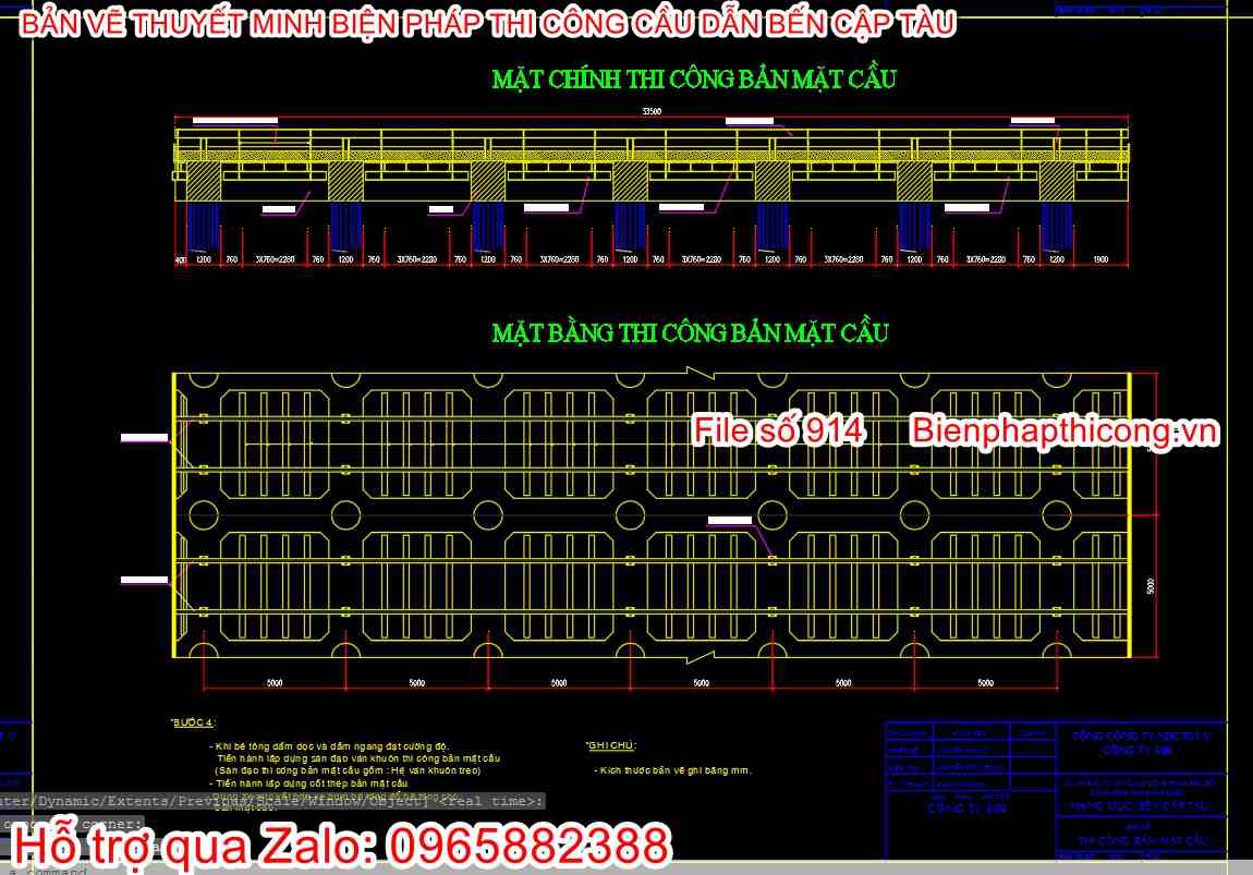 Bản vẽ cad bptc cầu dẫn.
