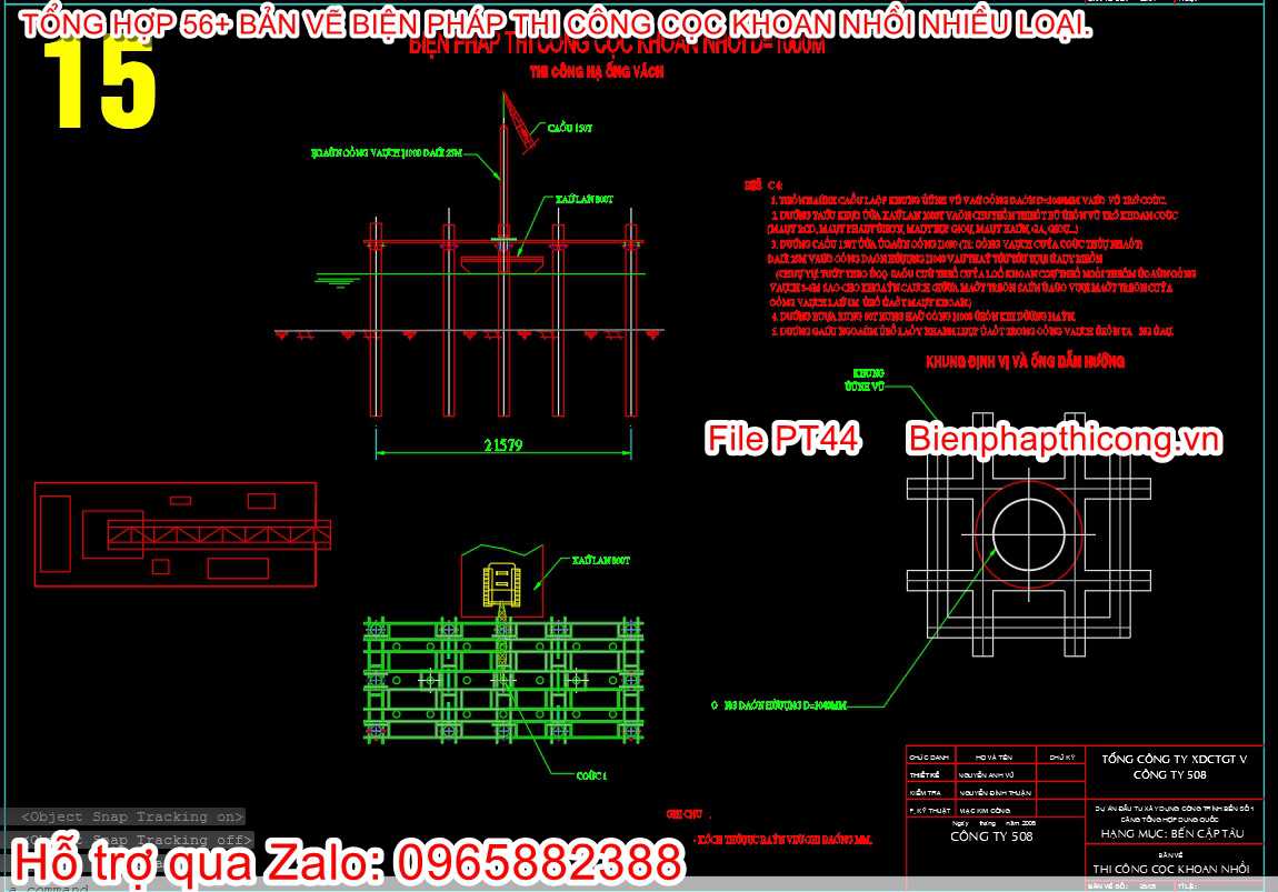 Download bản vẽ bptc cọc khoan nhồi cad.