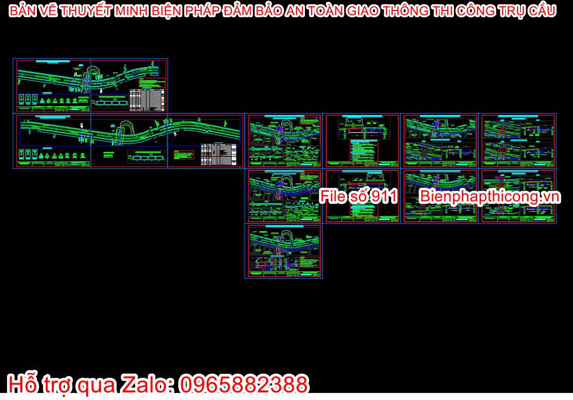 Biện pháp đảm bảo an toàn giao thông cad.