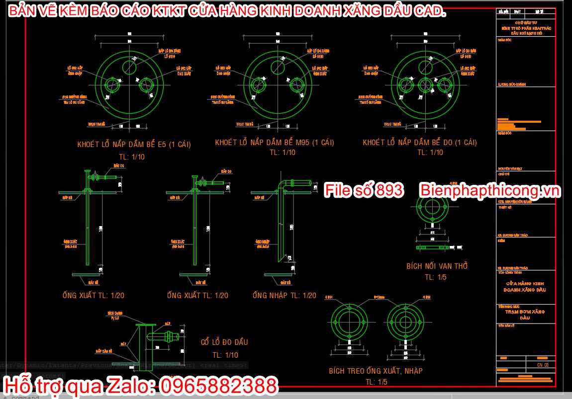 File cad thiết kế cây xăng.