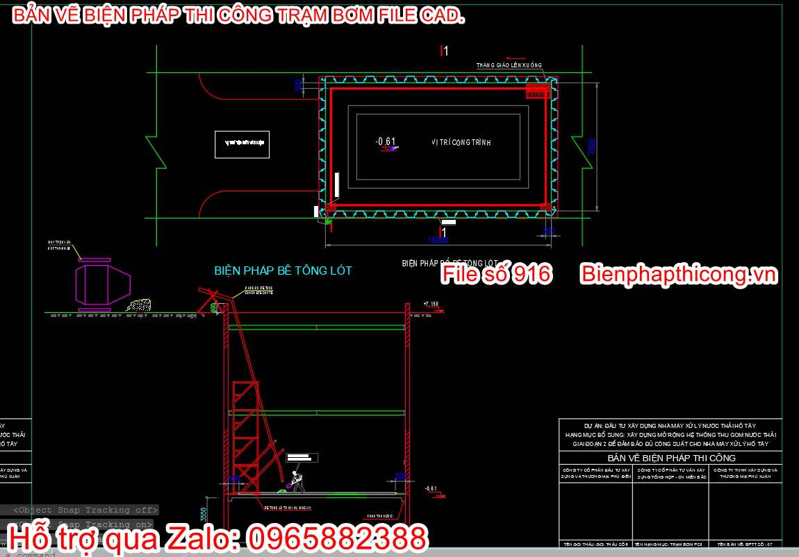 Bản vẽ bptc trạm bơm.