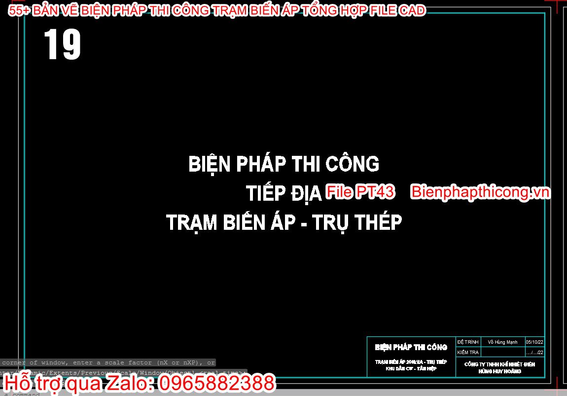 Tải bản vẽ bptc trạm biến áp trụ thép.