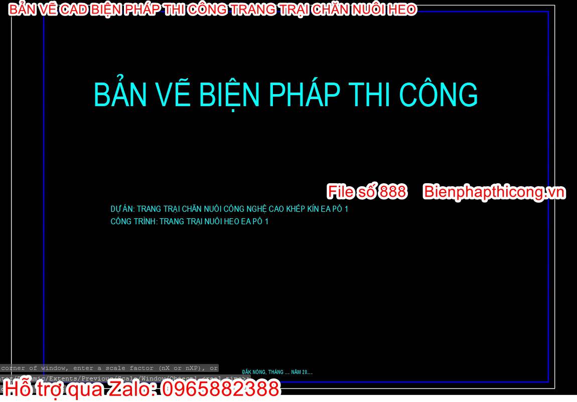Bìa bản vẽ bptc trang trại chăn nuôi heo.