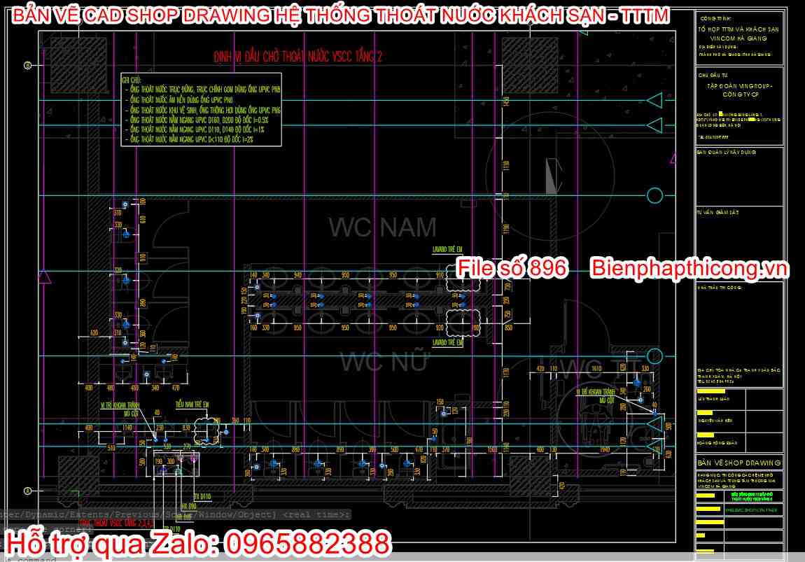 File shop drawing thoát nước nhà vệ sinh.