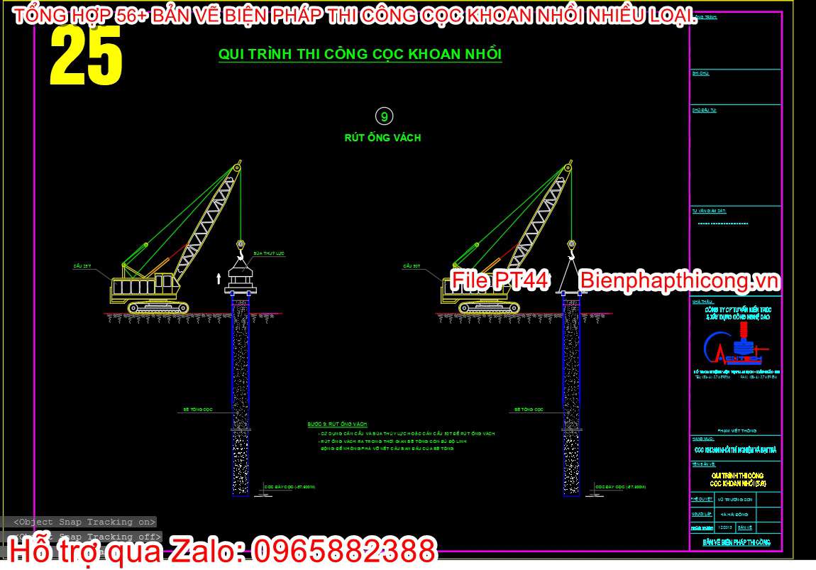 Cad bptc cọc khoan nhồi.