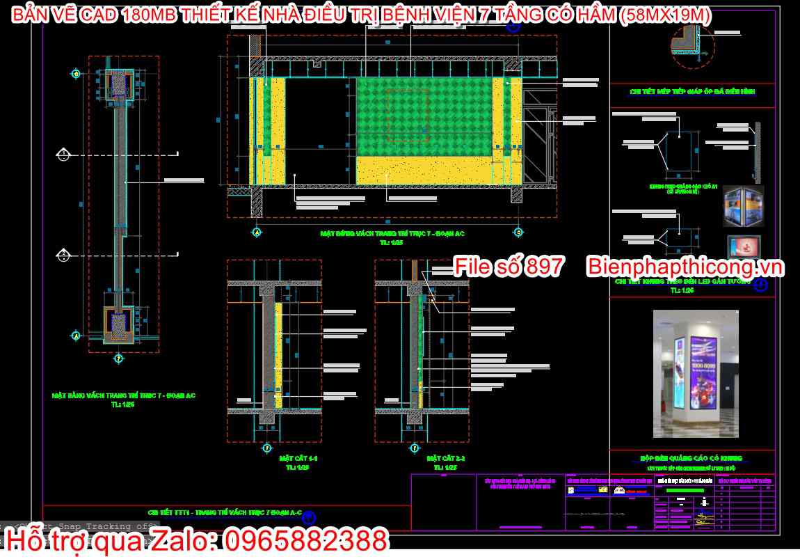File thiết kế các bản vẽ chi tiết trong bệnh viện.