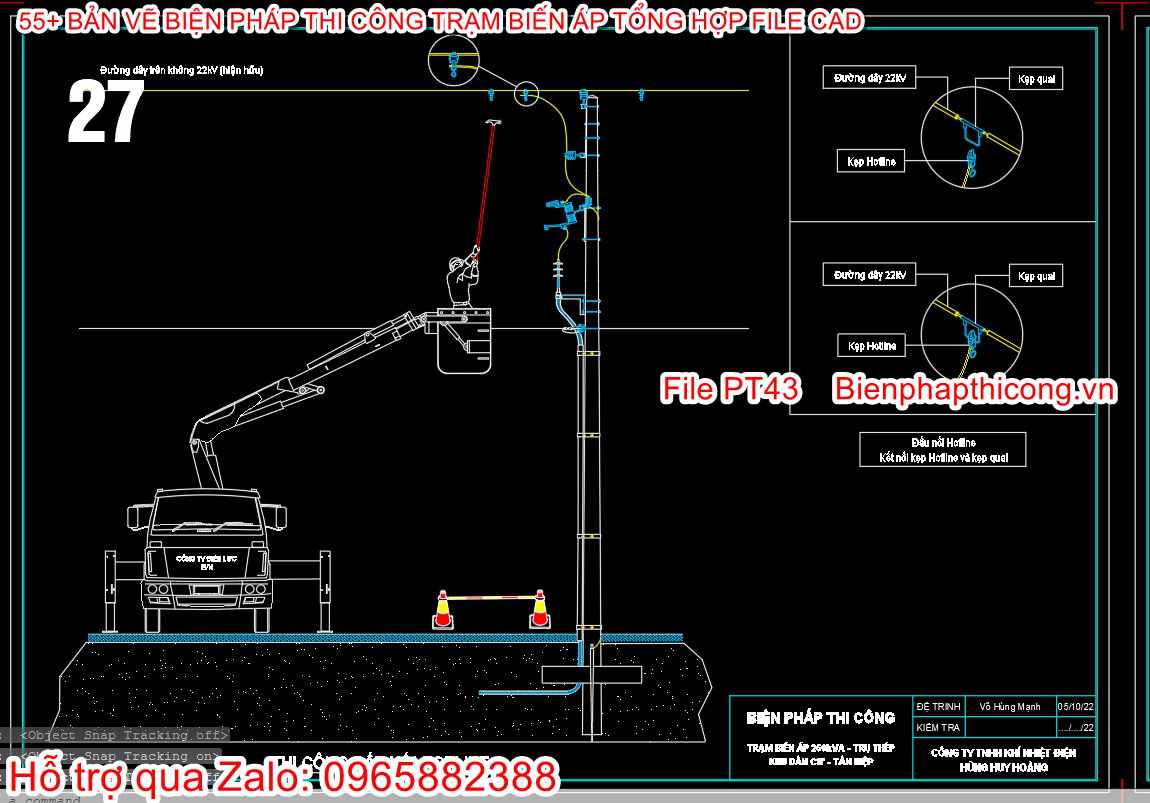 Mẫu bản vẽ bptc trạm biến áp.