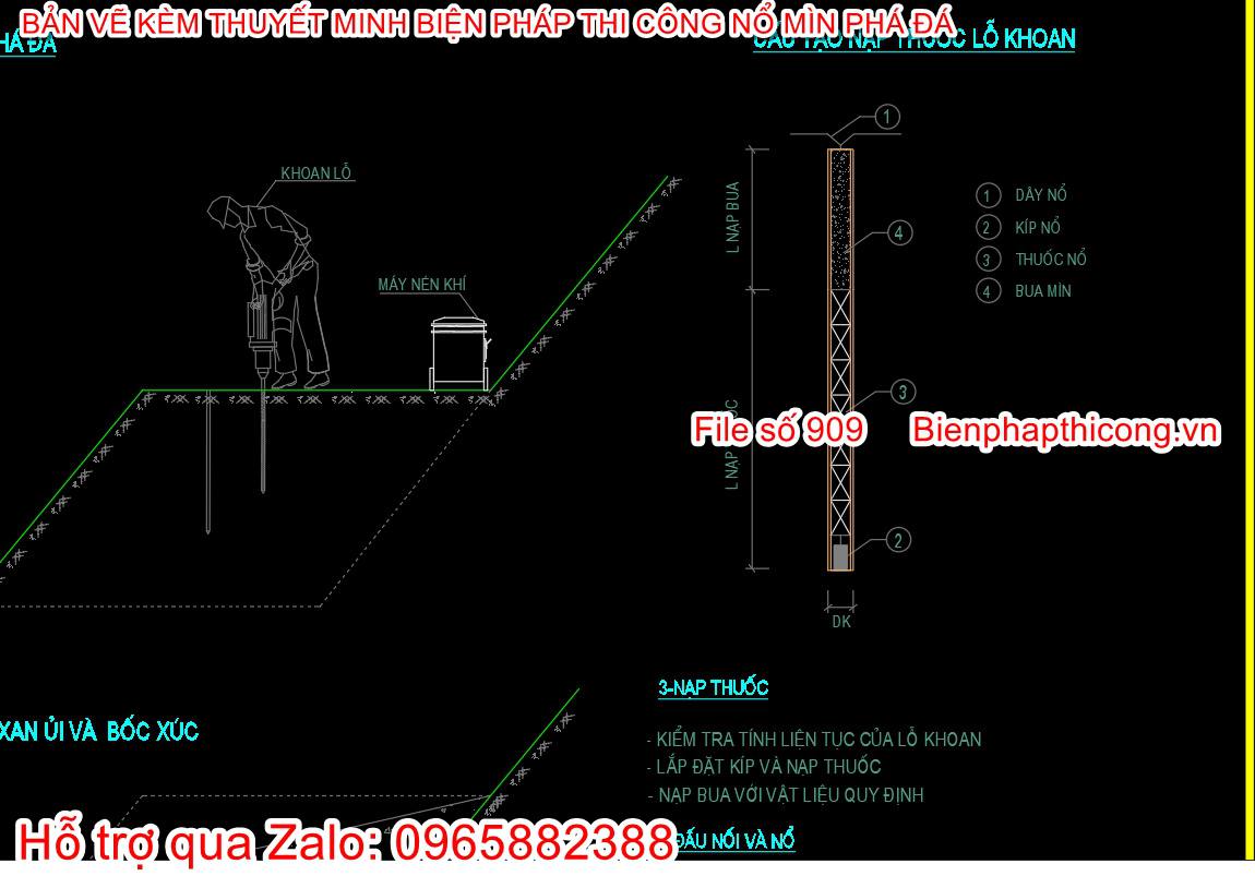 Cấu tạo nạp thuốc lỗ khoan.