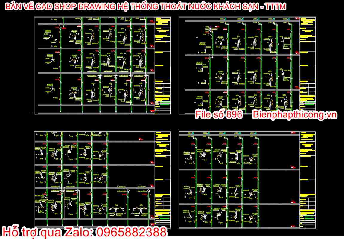 Shop drawing bản vẽ hệ thống thoát nước.