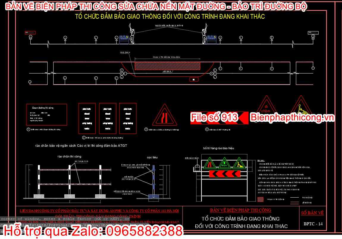 Tổ chức đảm bảo giao thông đối với công trình đang khai thác.