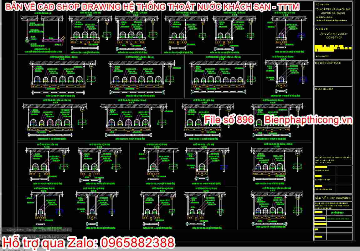 Bản vẽ shop drawing hệ thống thoát nước.