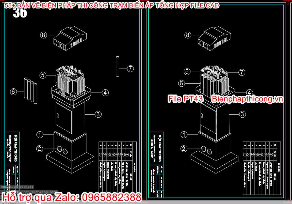 File cad bptc trạm biến áp.