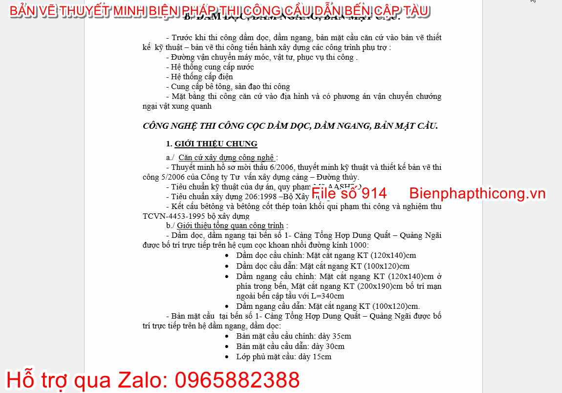 File cad biện pháp thi công cầu dẫn.