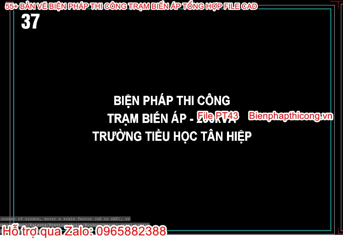 Bản vẽ cad bptc trạm biến áp.