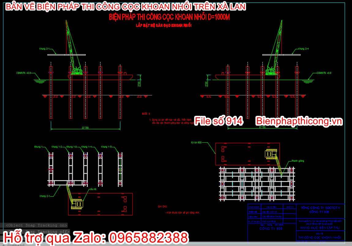 Bản vẽ cad bptc cọc khoan nhồi.