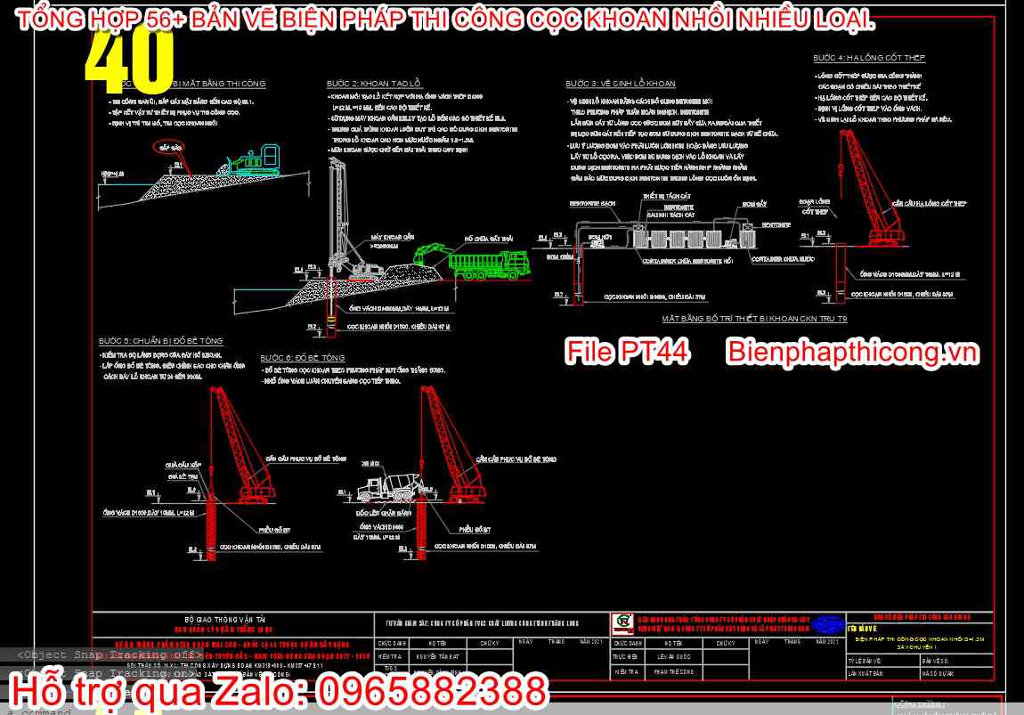 Biện pháp thi công cọc khoan nhồi.