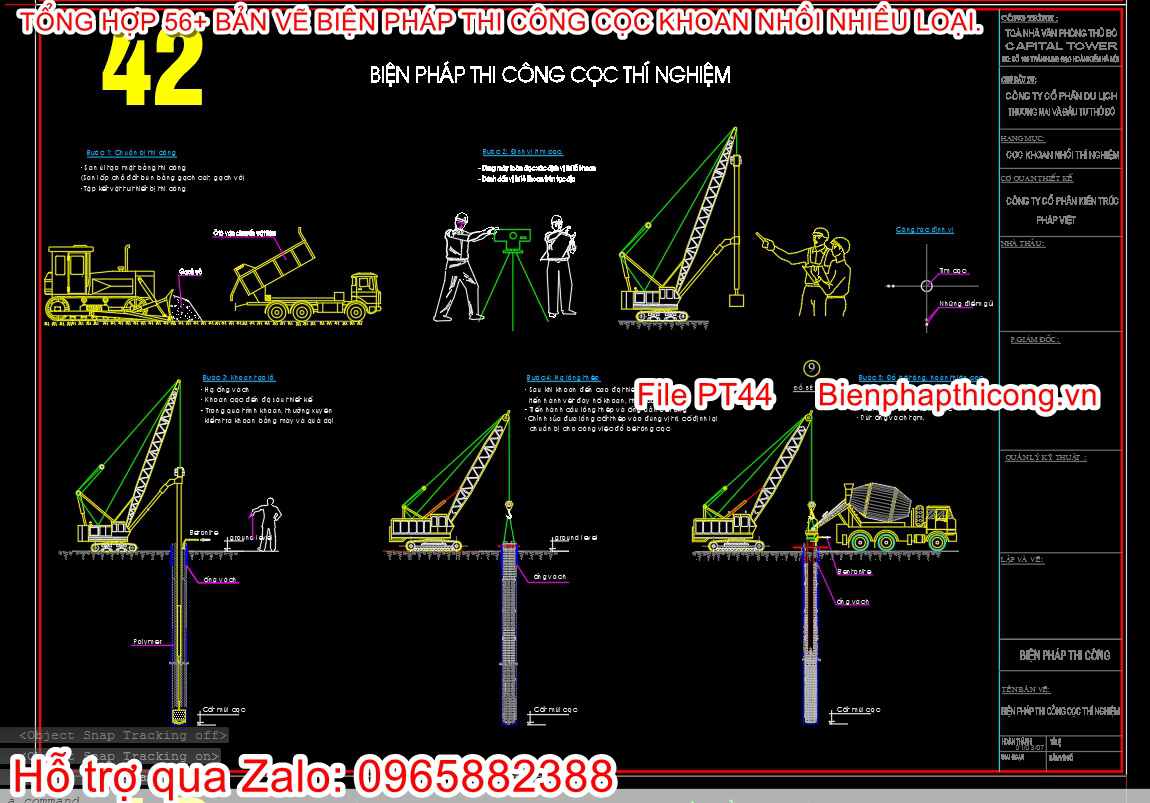 Biện pháp thi công cọc thí nghiệm.