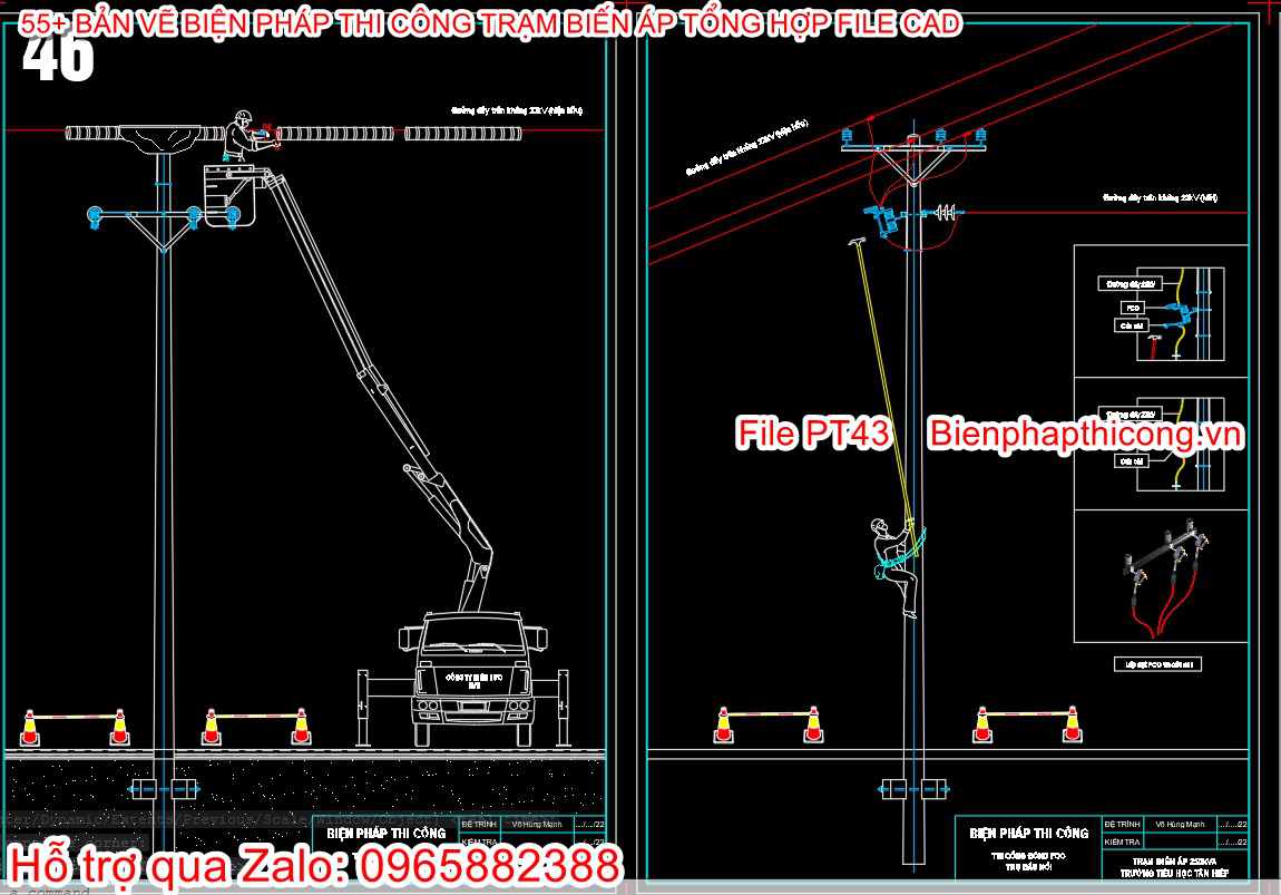 Mẫu bản vẽ bptc trạm biến áp.