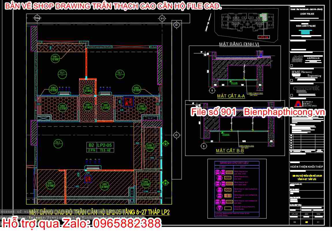 Shop drawing trần cad.