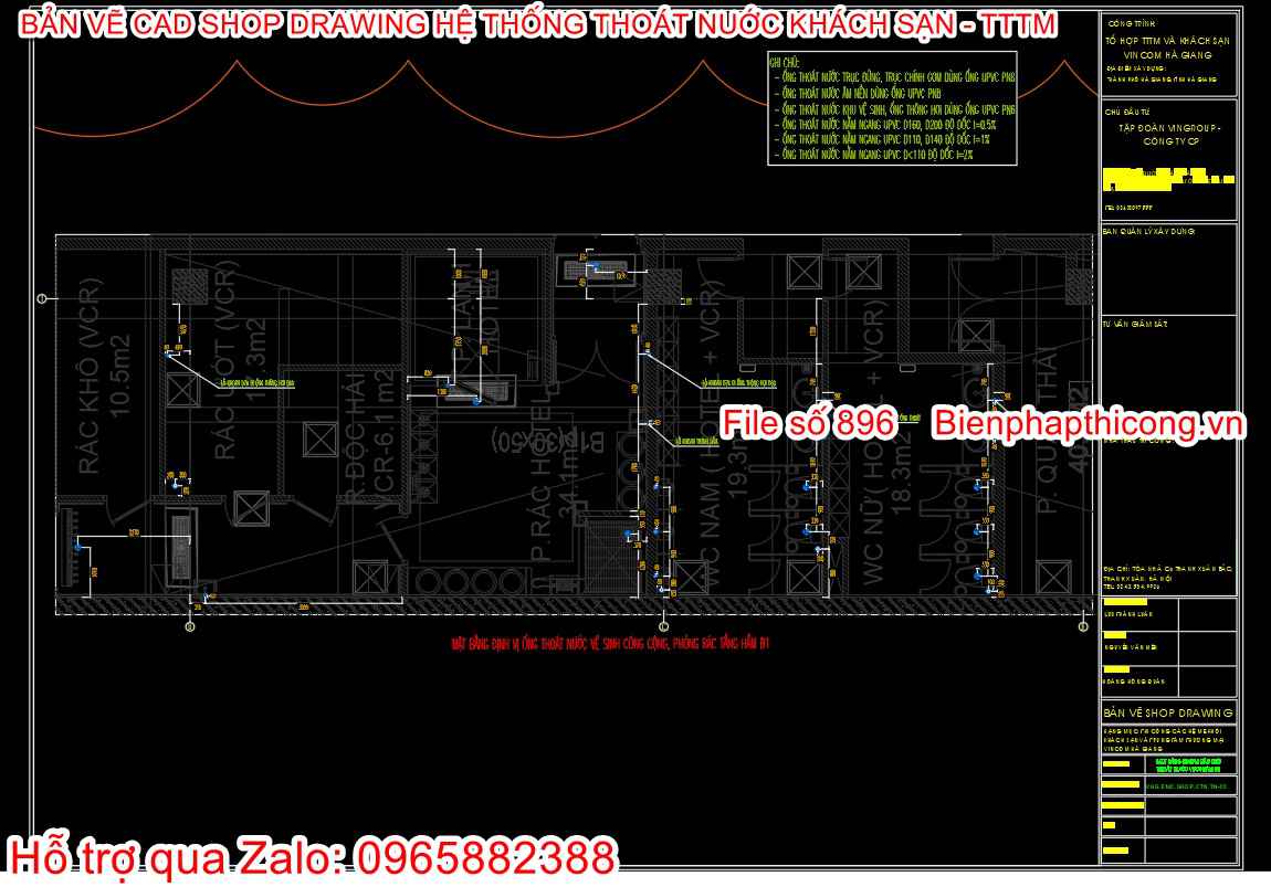 File cad shop drawing thoát nước.